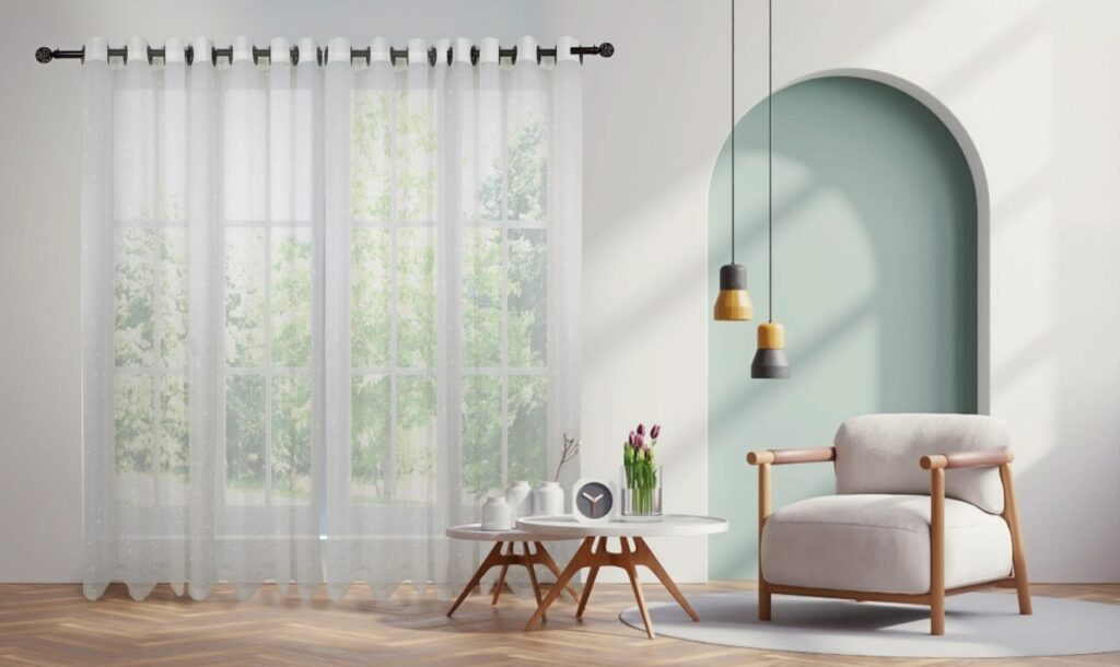 پرده حریر آماده