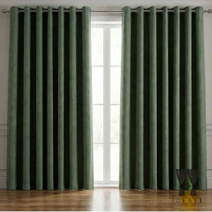 پرده پانچی سبز مخملی با قیمت مناسب و کیفیت و تنوع بالا